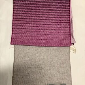 Elegant Pink and Gray Scarf